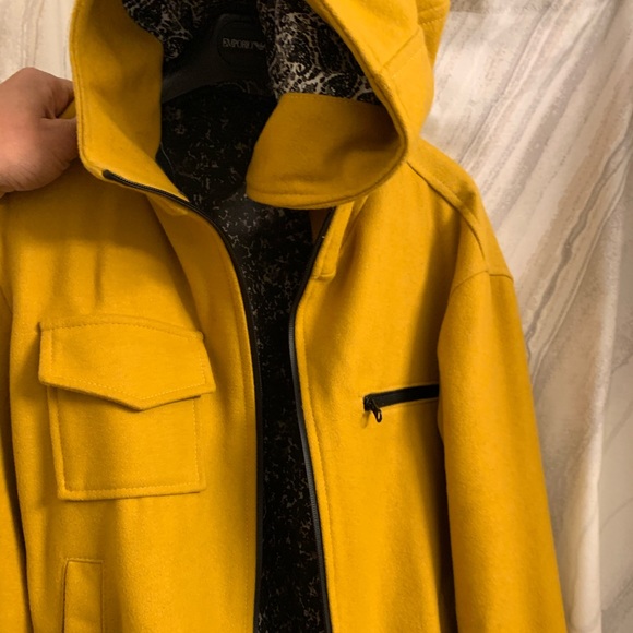 Super dope yellow bomber with hoodie - Picture 5 of 8